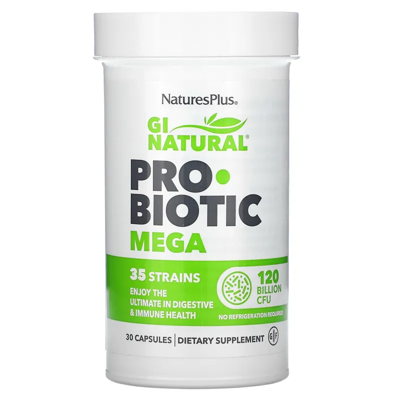 Gi natural probiotic mega 30 cápsulas, Natures Plus