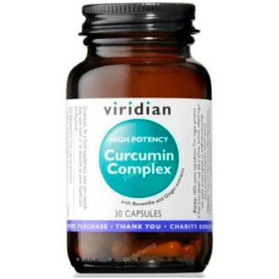 Curcumina complex alta potencia 30 cápsulas vegetales, Viridian