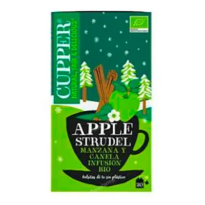 Apple strudel Hibiskus Kräutertee 20 Beutel glutenfrei BIO, Cupper