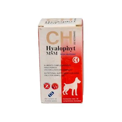 Hyalophyt MSM razas medianas vet 30 comprimidos, Chemical Iberica Vet