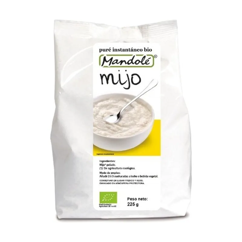Puré mijo instantaneo BIO 225 g, Mandole
