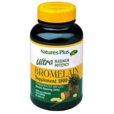 Ultra bromelaina 1500 mg 60 comprimidos, Natures Plus