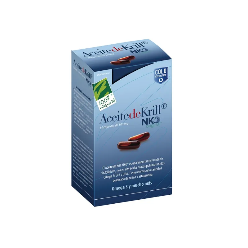 Aceite de krill 100%natural 80 perlas, 100% Natural