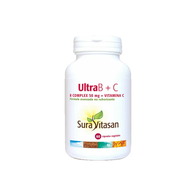 Ultra B complex + vitamina C 60 cápsulas, Sura Vitasan