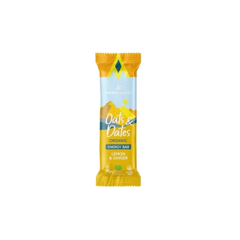 Barritas energeticas avena datil limón jengibre, Moonvalley
