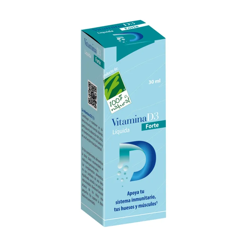 Vitamina D3 liquida forte 100% naturale 30 ml, 100% Natural