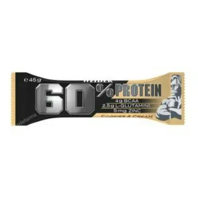 Protein 60% barritas cookie-crema 24 uds., Weider