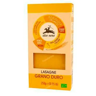 Lasaña de trigo duro BIO 250 g, Alce Nero