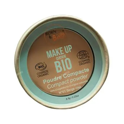 Polvos compactos organicos N1 Light Beige 6,5 g, Born To Bio