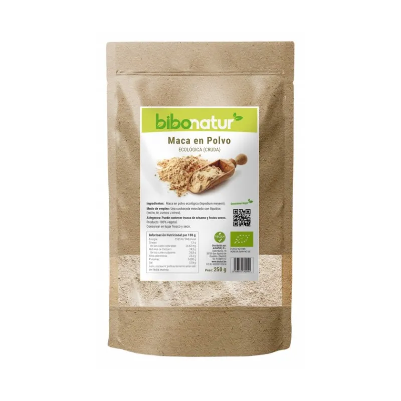 Maca cruda polvo 250 g, Bibonatur