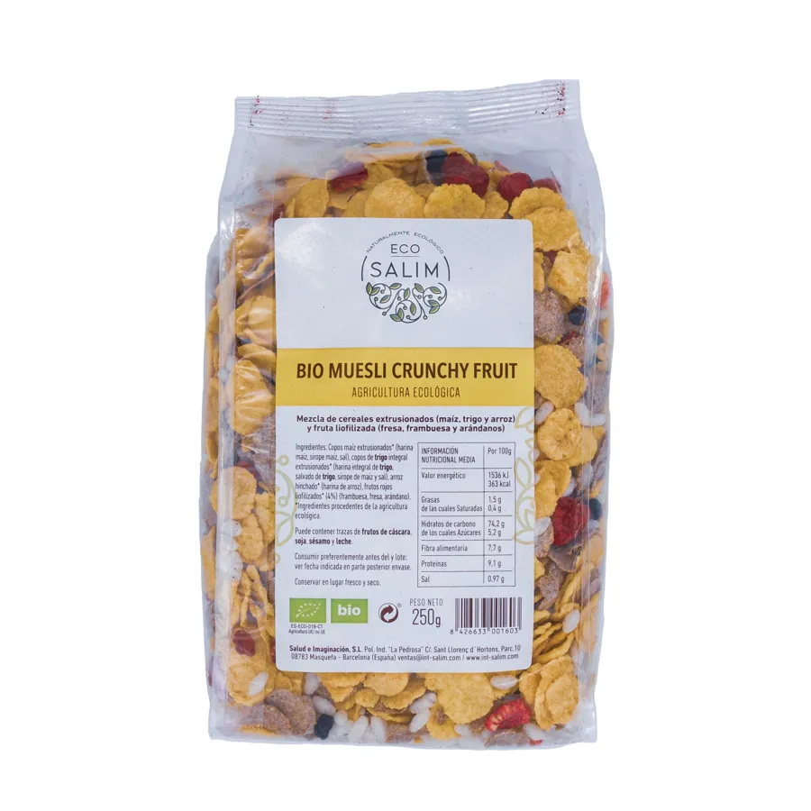 Crunchy Fruit Müsli BIO 250 g, Ecosalim