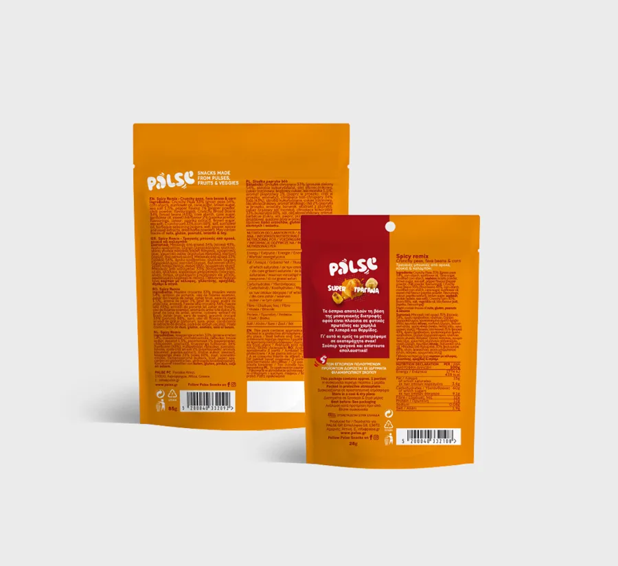 Snack de guisantes, judías y maíz con remix picante 85 g, Palse · imagen 3
