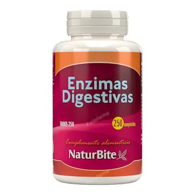 Enzimas digestivas 250 comprimidos, Naturbite