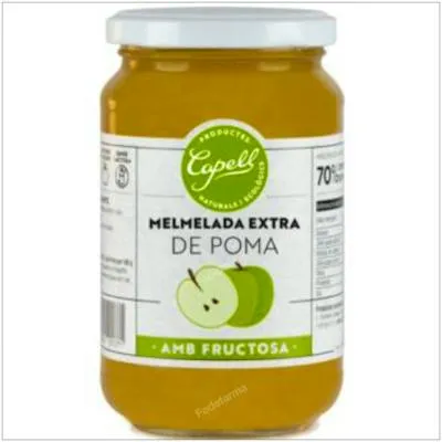 Mermelada de manzana con fructosa 400 g, Capell
