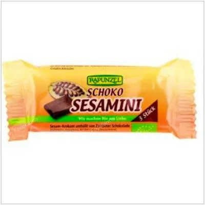 Barrita sesamini con chocolate BIO 4 x 27 g, Rapunzel