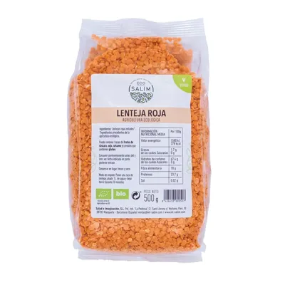 Lenteja Roja BIO 500 g, Ecosalim