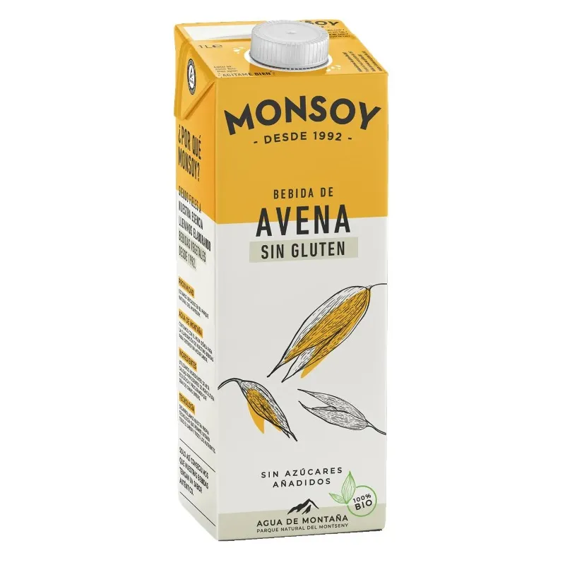 Avena sin gluten BIO 1 l, Monsoy