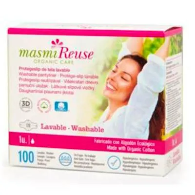 Protegeslips de tela lavable con alas, Masmi