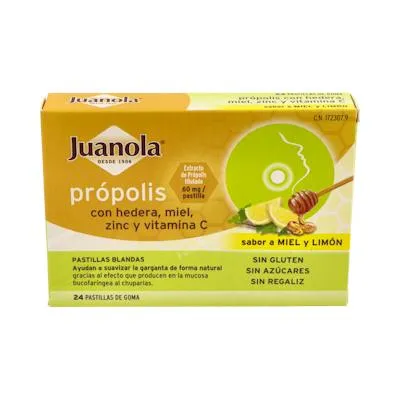 Past. própolis hedera-miel-zinc-vit C 24 uds., Juanola