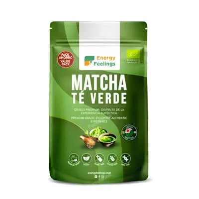 Té verde matcha polvo sin gluten BIO 200 g, Energy Feelings