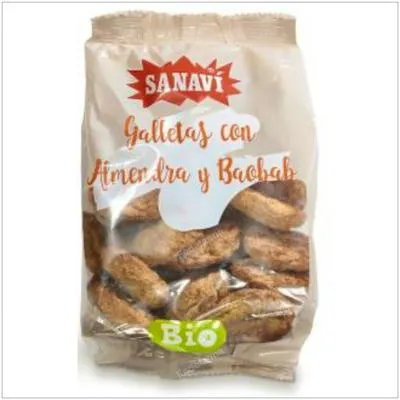 Galleta con almendra y baobab BIO 250 g, Sanavi