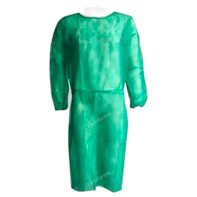 Bata quirurgica desechable verde 10 un, Fleming