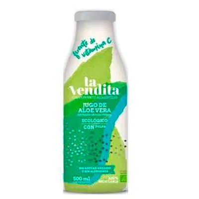 Jugo de aloe vera 100% con pulpa BIO 500 ml, La Vendita