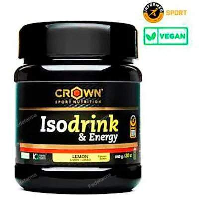 Isodrink & energy limón 640 g / 20 tomas 400 ml, Crown Sport Nutrition