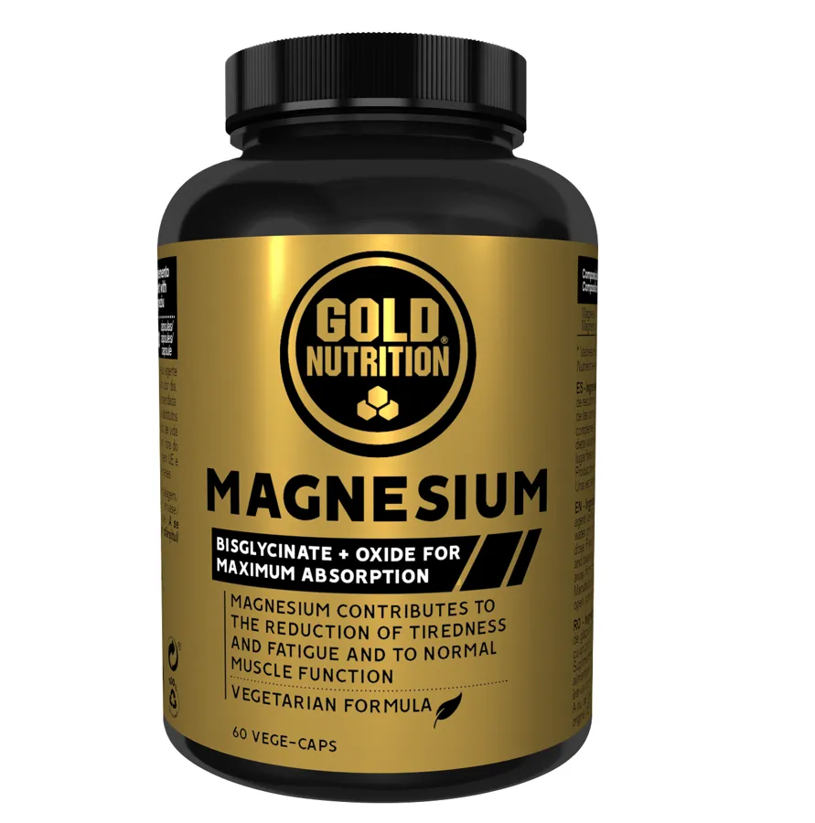 Magnesio 600 mg 60 cápsulas, Gold Nutrition