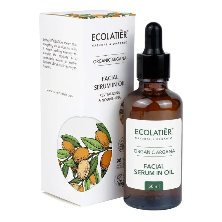 Sérum Visage Huile Revitalisante et Nourrissante à l'Argan BIO, Ecolatier