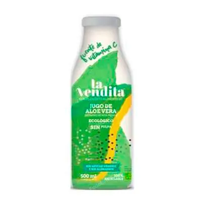 Jugo de aloe vera 100% sin pulpa BIO 500 ml, La Vendita
