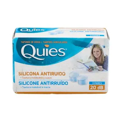 Tapones antiruido silicona 6 uds., Quies