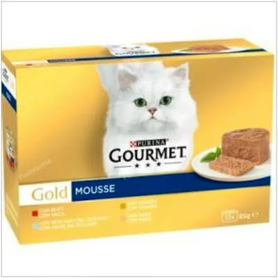 Alimento purina gourmet gold surtido MOUSSE vet 12 x 85 g, Purina Vet
