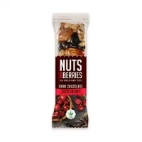 Barrita choco negro-cereza 40 g, Nuts&berries