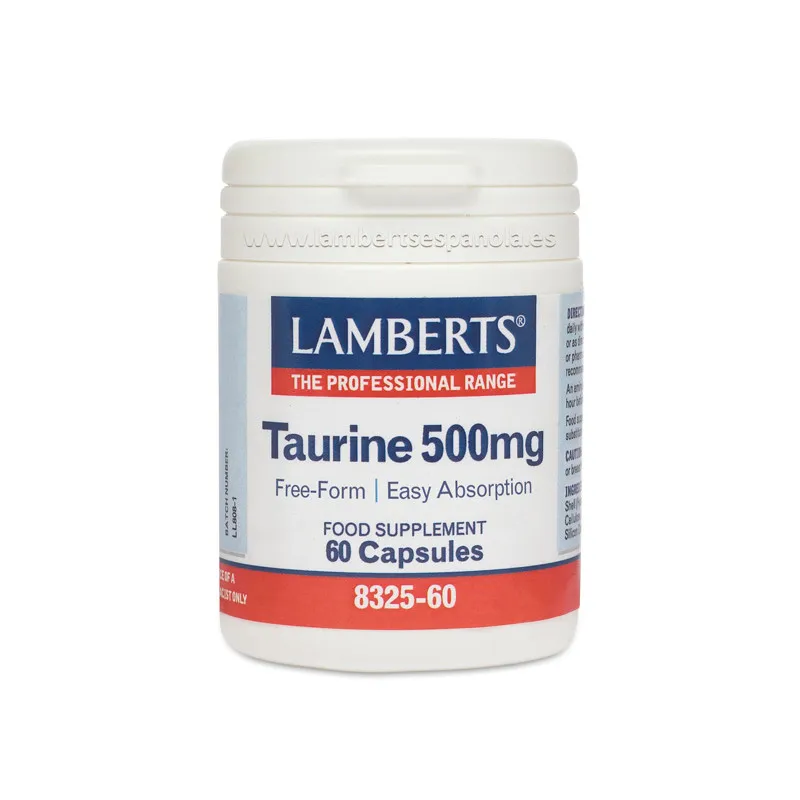 Taurine 500 mg 60 gélules, Lamberts