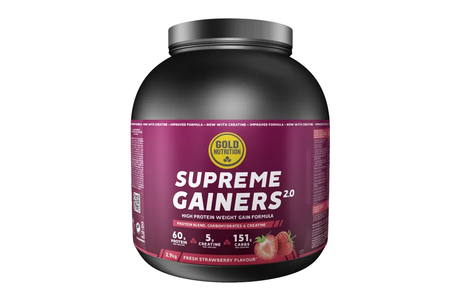 Supreme gainers 2.0 strawberry 2.9 kg, Gold Nutrition