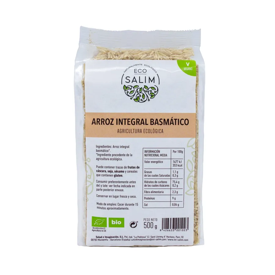 Basmati-Reis Halbweiß BIO 500 g, Ecosalim