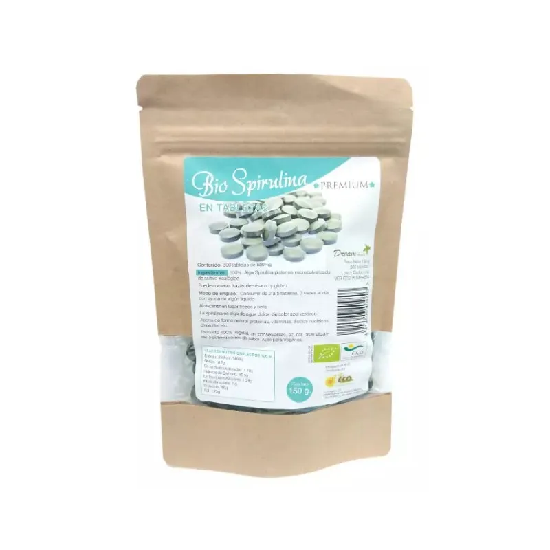 Spirulina BIO 300 comprimidos, Dream Foods