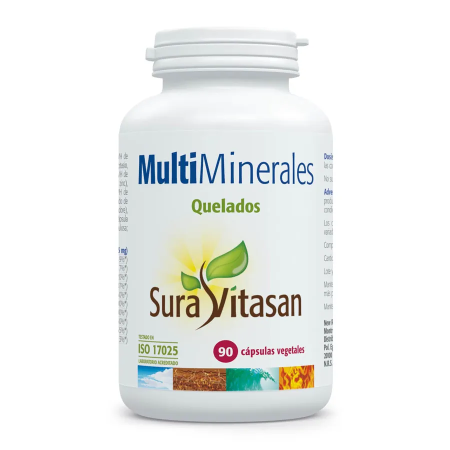 Multi minerales quelados 90 cápsulas, Sura Vitasan