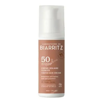Laboratori biarritz crema viso colore dorato (golden) SPF50 50 ml, Laboratoires de Biarritz