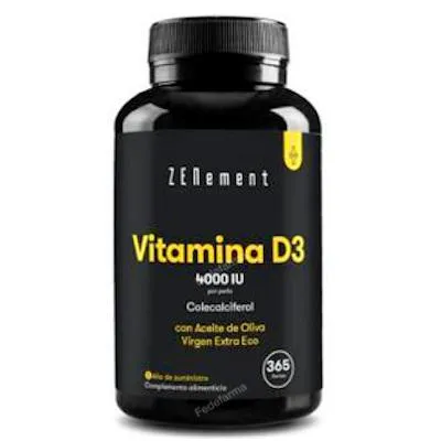 Vitamina D3 con ácido de oliva 365 perlas, Zenement