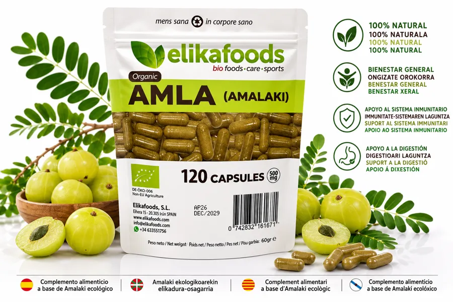 Amla (amalaki) 120 cápsulas, Elikafoods