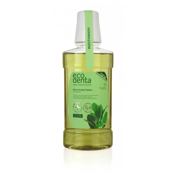 Enjuague Bucal Multifuncional Menta y Salvia 250 ml, Ecodenta