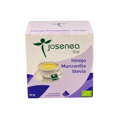Hinojo-manzanilla-stevia ensobrada BIO 10 pirámides, Josenea