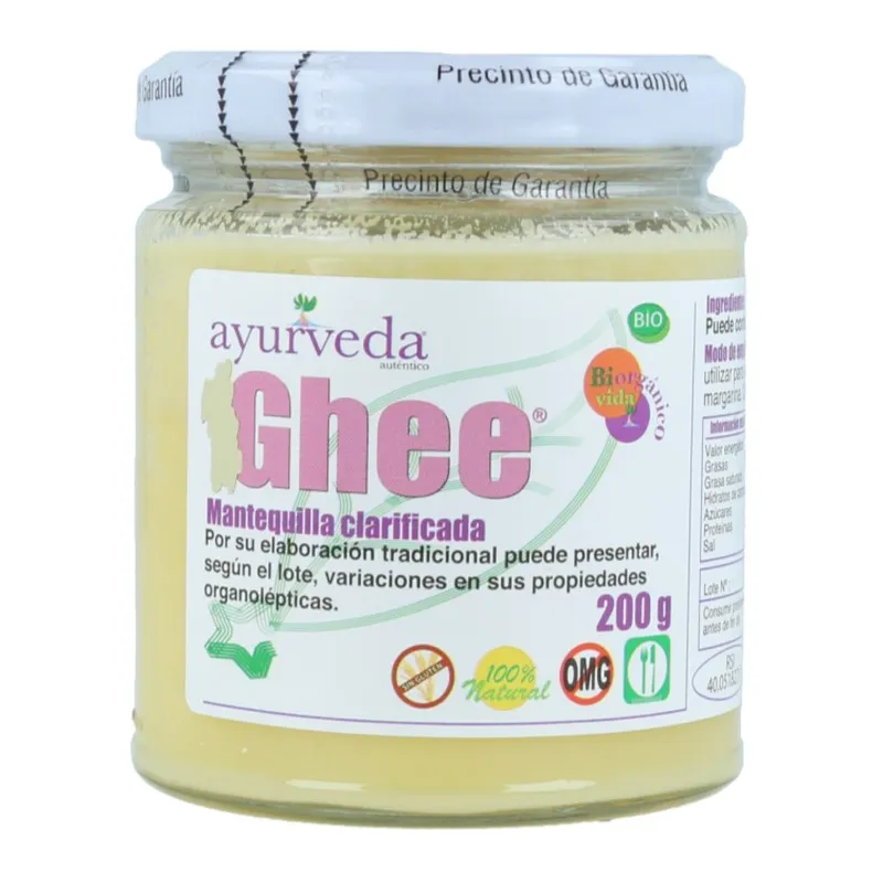 Ghee mantequilla clarificada BIO 200 g, Ayurveda