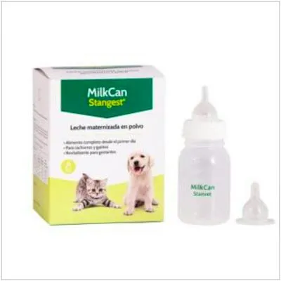 Leite em pó milkcan + biberão vet 400 g, Stangest Vet