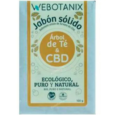 Jabón solido cbd-árbol de té BIO 100 g, Webotanix