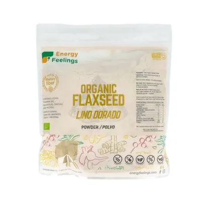 Lino dorado polvo sin gluten BIO 500 g, Energy Feelings