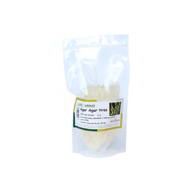 Alga agar agar tiras 20 g, Bionsan