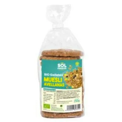 Galletas de muesli y avellanas 250 g, Solnatural
